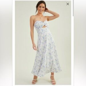 New with tags altard state holly linen strapless dress